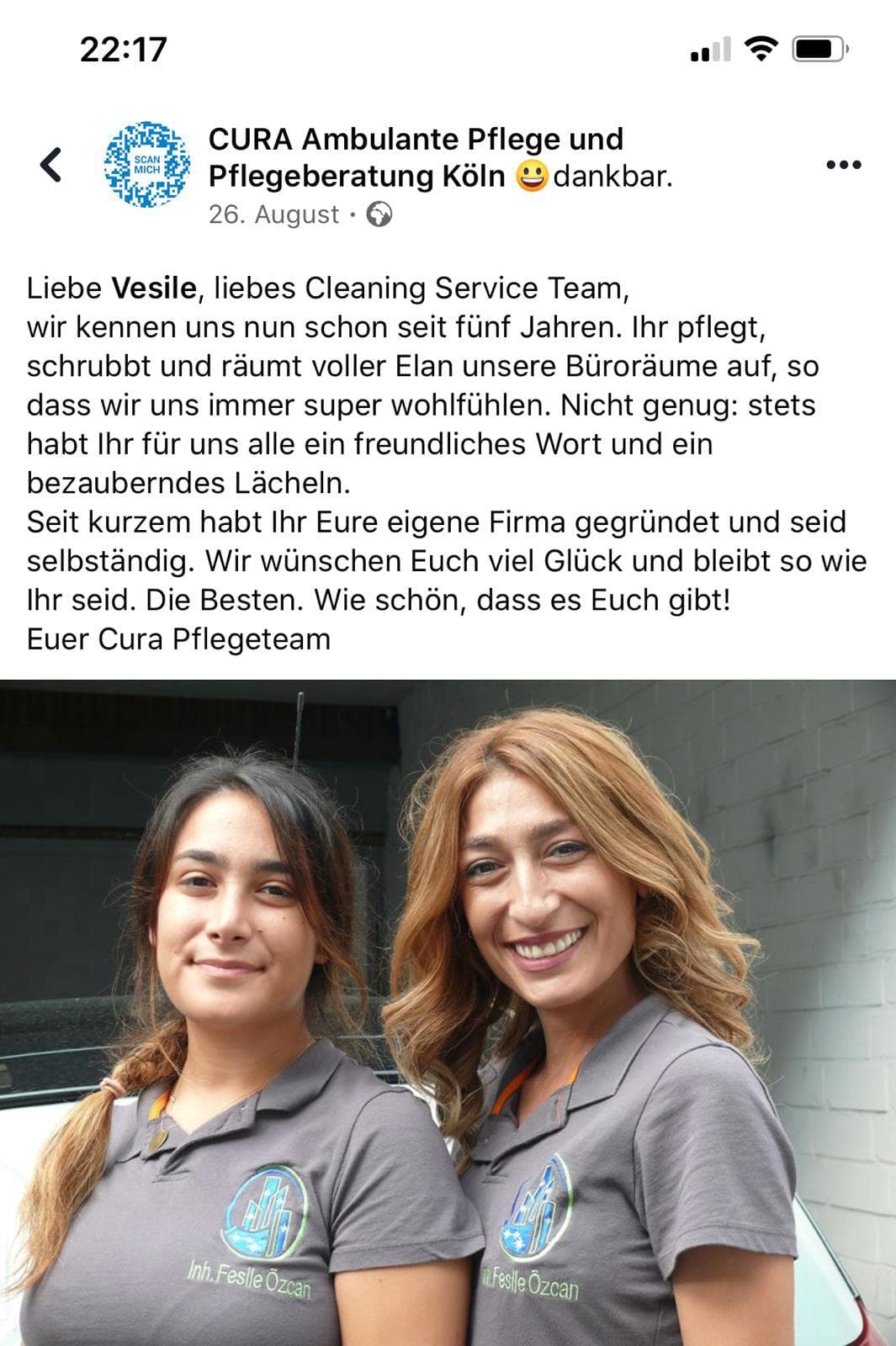 Kundenbewertung für Cleaning Service Gebäudereinigung