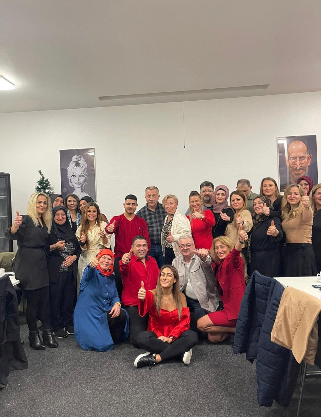 Teamfoto von Cleaning Service bei der Weihnachtsfeier